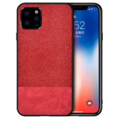 „Bi-Color“ Splicing Apple iPhone 12 Pro Max raudonas odinis dėklas | Priedai.lt
