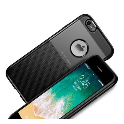 „IPAKY“ Shield Apple iPhone 6 Plus (6s Plus) juodas kieto silikono (TPU) ir plastiko dėklas | Priedai.lt