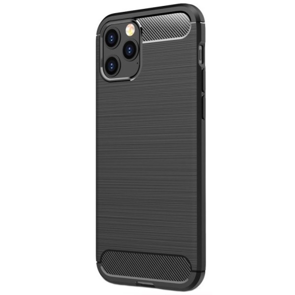 „Carbon“ Kõva silikoon (TPU) kaaned - must (iPhone 12 Pro Max)