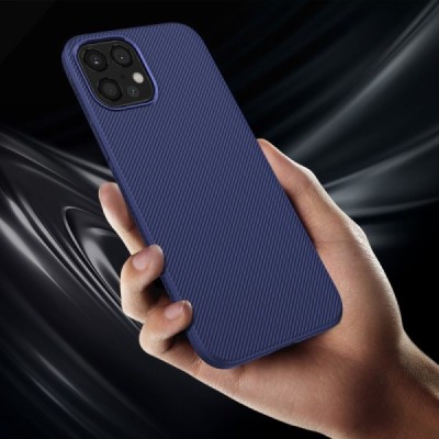 Apple iPhone 12 Pro Max Lenuo kieto silikono TPU mėlynas dėklas - nugarėlė | Priedai.lt