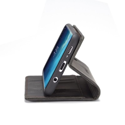 Samsung Galaxy S8+ (G955) CaseMe Retro solidus atverčiamas juodas odinis dėklas - knygutė | Priedai.lt