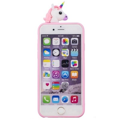 Apple iPhone 6 (6s) „Squezy“ Unicorn kieto silikono TPU rožinis dėklas - nugarėlė | Priedai.lt