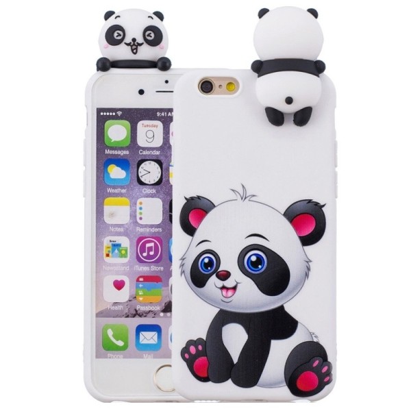 „Squezy“ Panda Kõva silikoon (TPU) kaaned - valge (iPhone 6 / 6S)