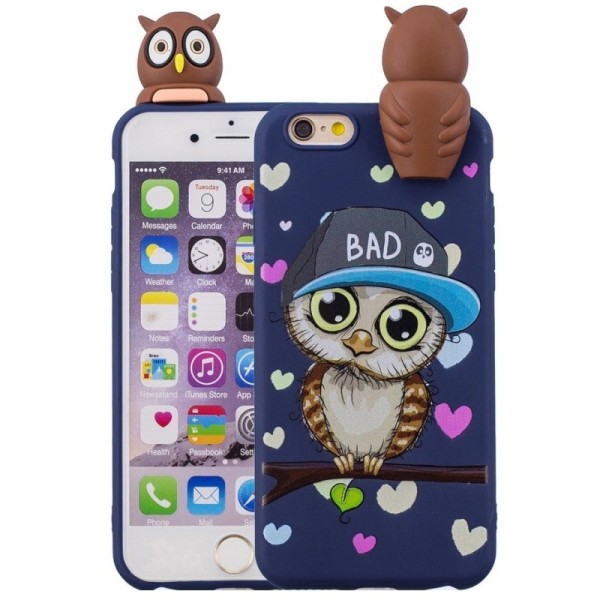 „Squezy“ Owl Kõva silikoon (TPU) kaaned - sinine (iPhone 6 / 6S)