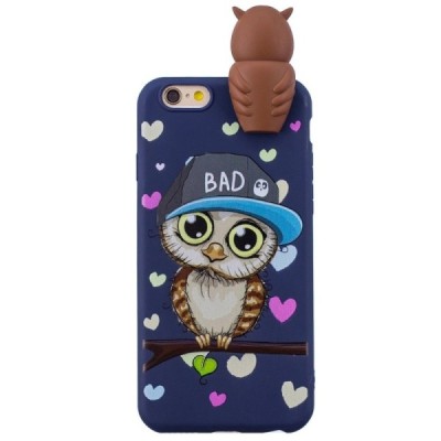 Apple iPhone 6 (6s) „Squezy“ Owl kieto silikono TPU mėlynas dėklas - nugarėlė | Priedai.lt