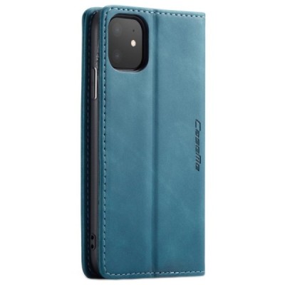 Apple iPhone 11 CaseMe Retro solidus atverčiamas žalias odinis dėklas - knygutė | Priedai.lt