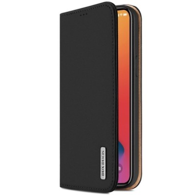 „Dux Ducis“ Wish serijos Apple iPhone 12 Pro Max juodas odinis atverčiamas dėklas | Priedai.lt