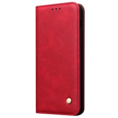 Deluxe atverčiamas raudonas odinis Huawei P30 Lite dėklas - knygutė | Priedai.lt