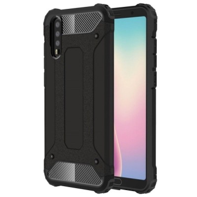 Sustiprintos apsaugos Huawei P20 juodas kieto silikono (TPU) ir plastiko dėklas | Priedai.lt