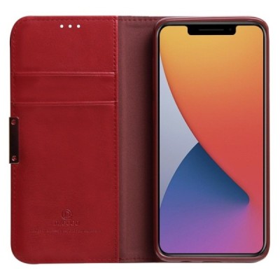„Dzgogo“ Royale atverčiamas bordo odinis Apple iPhone 12 Pro Max dėklas | Priedai.lt