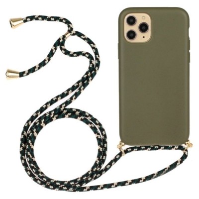 Apple iPhone 12 (12 Pro) Strap kieto silikono TPU žalias dėklas - nugarėlė | Priedai.lt