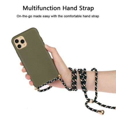 Apple iPhone 12 (12 Pro) Strap kieto silikono TPU žalias dėklas - nugarėlė | Priedai.lt