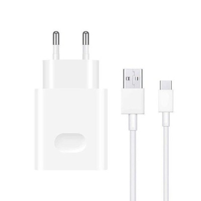 Originalus „Huawei“ SuperCharge Max 22.5W (HW-100225E00) baltas kelioninis (sieninis) įkroviklis + Type-C USB laidas | Priedai.l