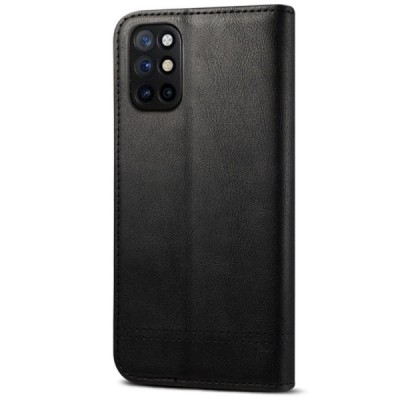 Deluxe atverčiamas juodas odinis OnePlus 8T dėklas - knygutė | Priedai.lt