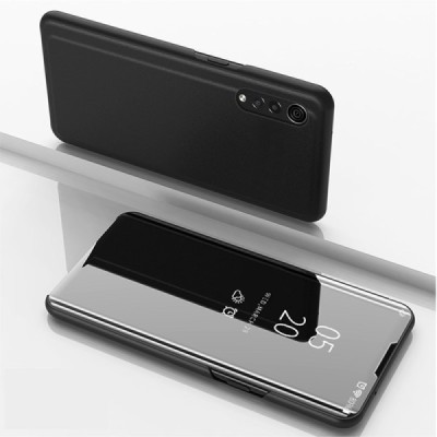 LG Velvet (LM-G900EM) plastikinis atverčiamas juodas dėklas | Priedai.lt