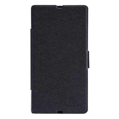 Nillkin Fresh atverčiamas Sony Xperia Z juodas odinis dėklas - knygutė / Priedai.lt