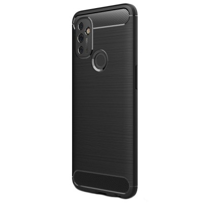 OnePlus Nord N100 Carbon kieto silikono TPU juodas dėklas - nugarėlė | Priedai.lt