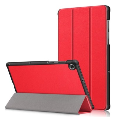 Lenovo Tab M10 10.1" HD Gen 2 (TB-X306F, X306X) atverčiamas raudonas odinis dėklas (sulankstomas) | Priedai.lt