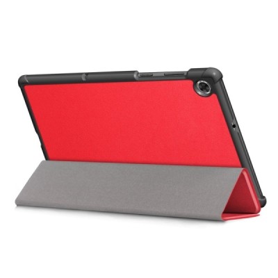 Lenovo Tab M10 10.1" HD Gen 2 (TB-X306F, X306X) atverčiamas raudonas odinis dėklas (sulankstomas) | Priedai.lt