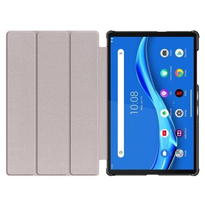 Lenovo Tab M10 10.1" HD Gen 2 (TB-X306F, X306X) atverčiamas auksinis odinis dėklas (sulankstomas) | Priedai.lt
