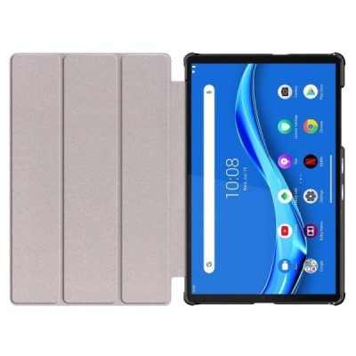 Lenovo Tab M10 10.1" HD Gen 2 (TB-X306F, X306X) atverčiamas pilkas odinis dėklas (sulankstomas) | Priedai.lt