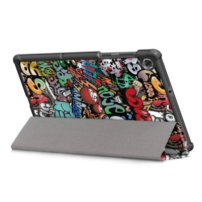 Lenovo Tab M10 10.1" HD Gen 2 (X306F, X306X) atverčiamas „Street Art“ spalvotas dėklas - knygutė | Priedai.lt