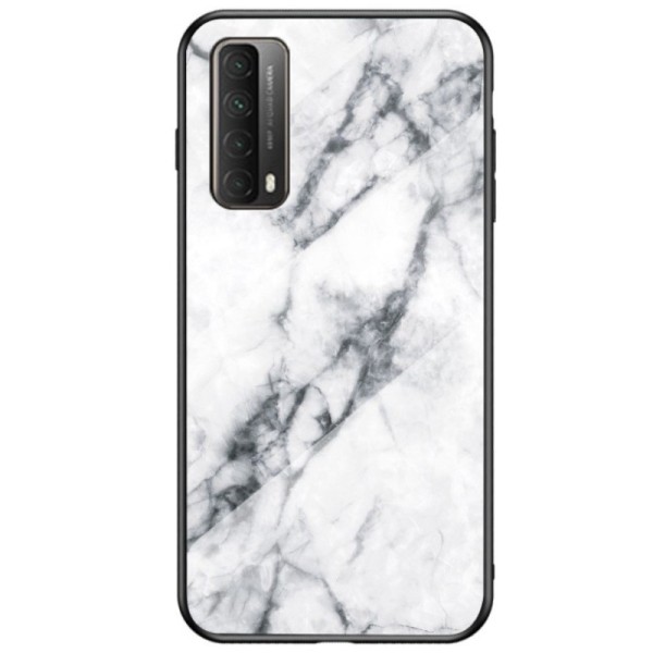 „Marble“ Kõva silikoon (TPU) kaaned - valge (P smart 2021)