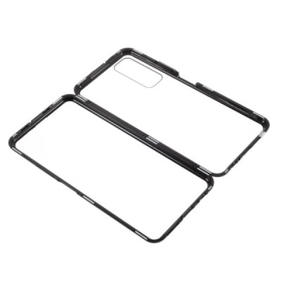 Huawei P smart 2021 Frame skaidrus (permatomas) magnetinis dvigubas plastikinis dėklas | Priedai.lt