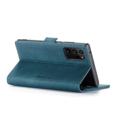 Samsung Galaxy Note 20 Ultra (N986F) CaseMe Retro solidus atverčiamas žalias odinis dėklas - knygutė | Priedai.lt