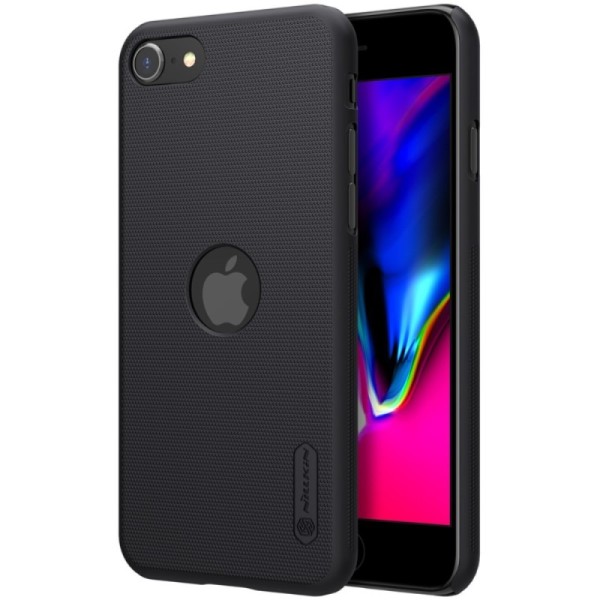 „Nillkin“ Frosted Shield Logo kaaned - must (iPhone SE 2020 / SE 2022)