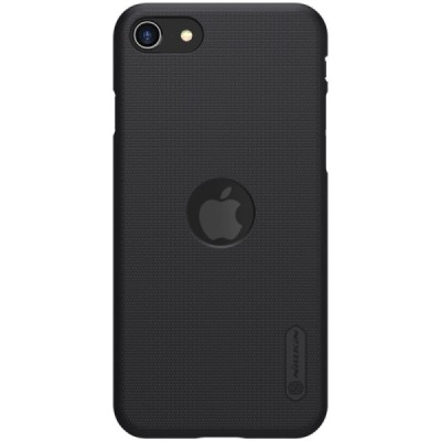 Nillkin Frosted Shield Apple iPhone SE 2020 (Apple iPhone SE 2022) juodas plastikinis dėklas | Priedai.lt