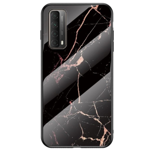 „Marble“ Kõva silikoon (TPU) kaaned - must / kuldne (P smart 2021)