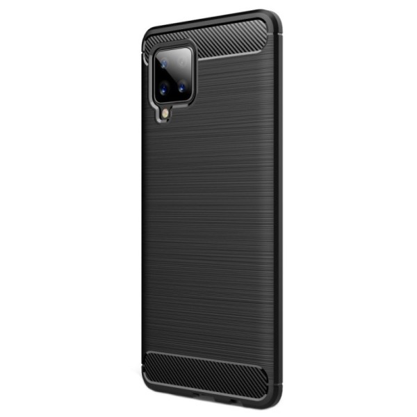 „Carbon“ Kõva silikoon (TPU) kaaned - must (Galaxy A42 5G)