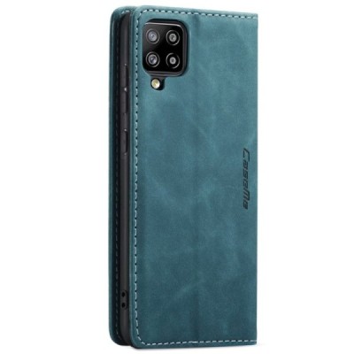 Samsung Galaxy A42 5G CaseMe Retro solidus atverčiamas žalias odinis dėklas - knygutė | Priedai.lt
