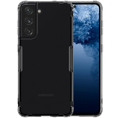 Samsung Galaxy S21 (G991B) Nillkin Nature plonas skaidrus (permatomas) silikoninis TPU pilkas dėklas | Priedai.lt
