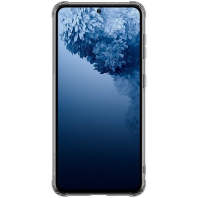 Samsung Galaxy S21 (G991B) Nillkin Nature plonas skaidrus (permatomas) silikoninis TPU pilkas dėklas | Priedai.lt