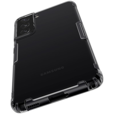 Samsung Galaxy S21 (G991B) Nillkin Nature plonas skaidrus (permatomas) silikoninis TPU pilkas dėklas | Priedai.lt
