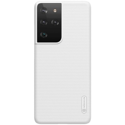 Samsung Galaxy S21 Ultra (G998B) Nillkin Frosted Shield baltas plastikinis dėklas, nugarėlė | Priedai.lt