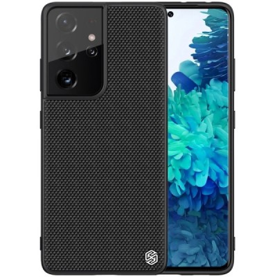 Samsung Galaxy S21 Ultra (G998B) „Nillkin“ Textured Case juodas dėklas - nugarėlė | Priedai.lt
