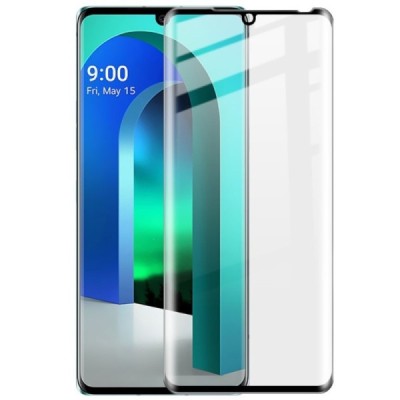 LG Velvet Imak 9H Tempered Glass sustiprintos apsaugos juodas pilnai dengiantis apsauginis ekrano stiklas 0,2 mm | Priedai.lt