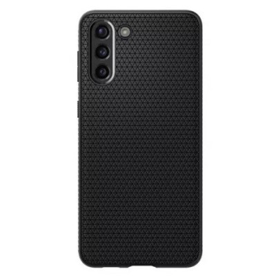Samsung Galaxy S21 (G991B) Spigen Liquid Air juodas kieto silikono dėklas - nugarėlė | Priedai.lt
