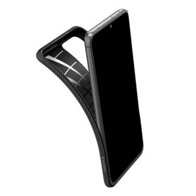 Samsung Galaxy S21 Ultra (G998B) Spigen Liquid Air juodas kieto silikono dėklas - nugarėlė | Priedai.lt