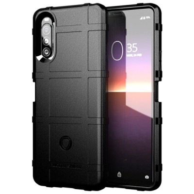 Sony Xperia 10 II kieto silikono TPU juodas dėklas - nugarėlė | Priedai.lt