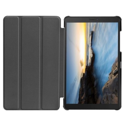 Samsung Galaxy Tab A 8.0 (T290, T295) atverčiamas aukso spalvos odinis dėklas - knygutė | Priedai.lt