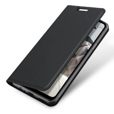 Dux Ducis Skin serijos LG K42 juodas odinis atverčiamas dėklas | Priedai.lt