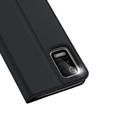 Dux Ducis Skin serijos LG K42 juodas odinis atverčiamas dėklas | Priedai.lt
