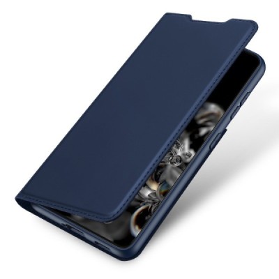 Dux Ducis Skin serijos Samsung Galaxy S21+ (G996B) mėlynas odinis atverčiamas dėklas | Priedai.lt