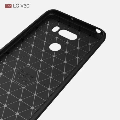 LG V30 (H930) kieto silikono TPU juodas dėklas - nugarėlė / Priedai.lt