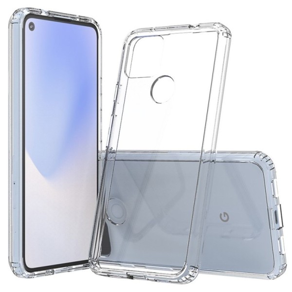 Kõva silikoon (TPU) akrilinis kaaned - läbipaistev (Pixel 4A 5G)