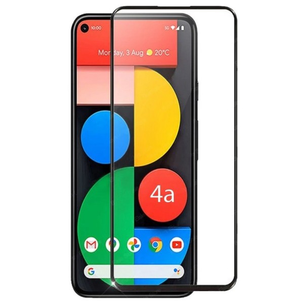 „Rurihai“ Tempered Glass kaitsev ekraaniklaas 0.26 mm - must (Pixel 4A 5G)